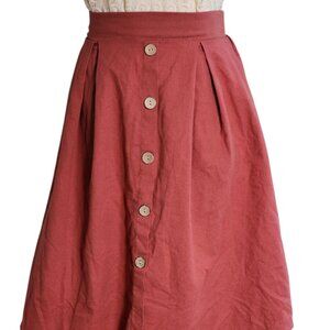 Rust A-Line Skirt